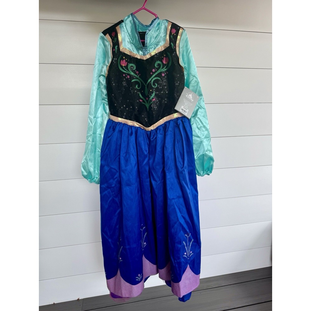 Disney Store NWT Anna Frozen Girls Halloween Costume Dress Size 9/10